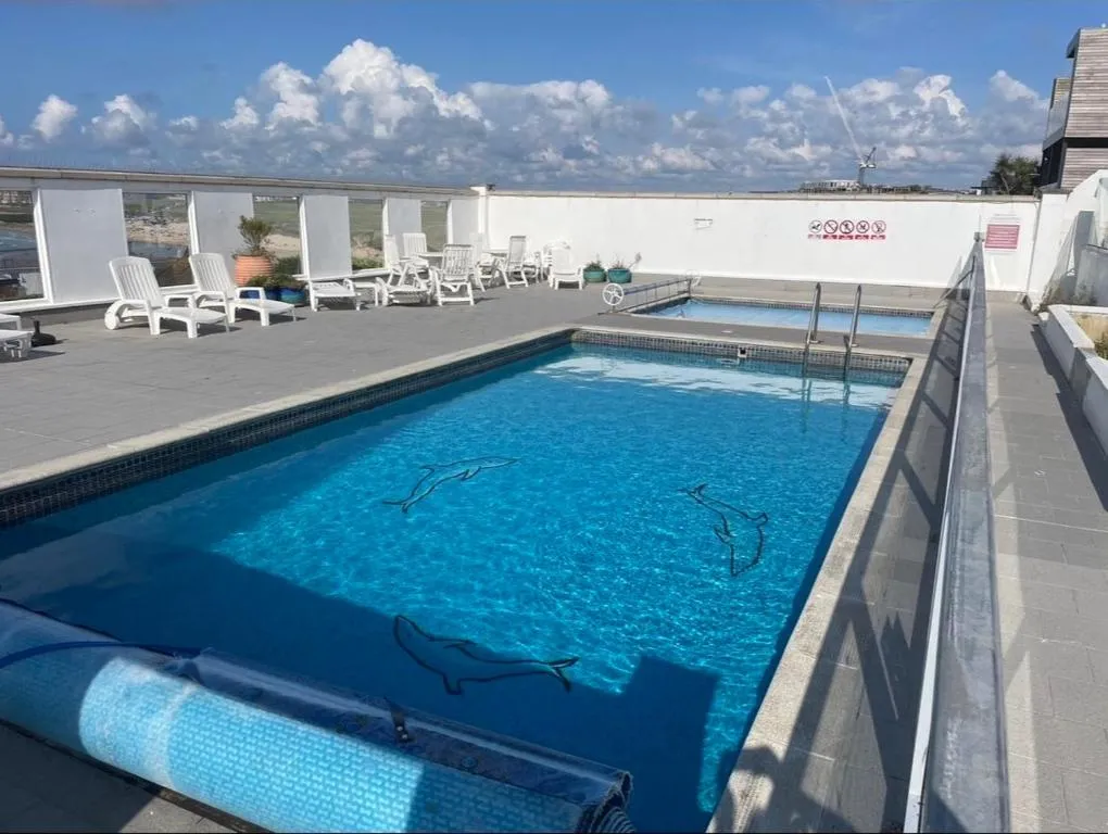 Image of Newquay Fistral Beach View with pool