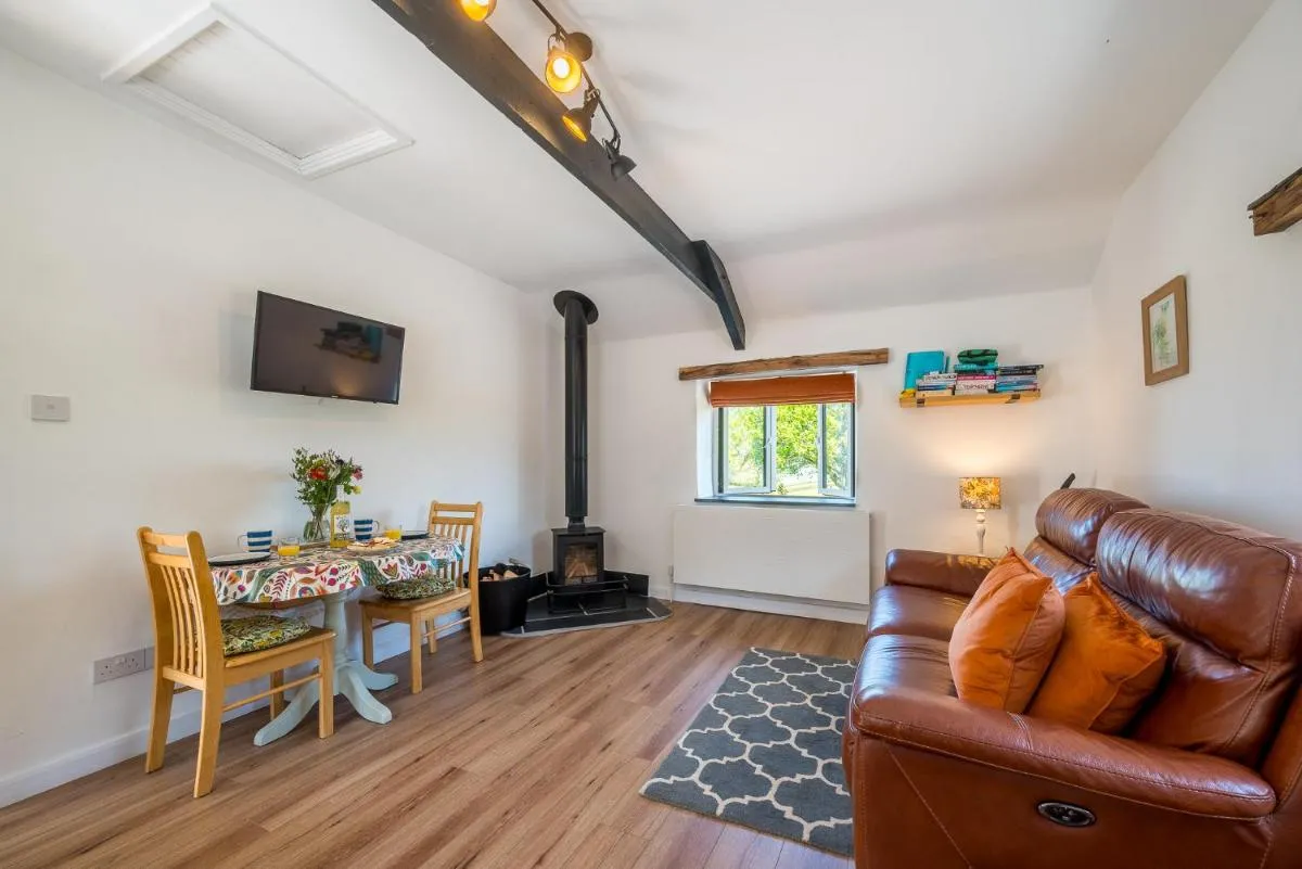 Image 4 of Polrunny Farm Seaberry Cottage with a sea view and log burner